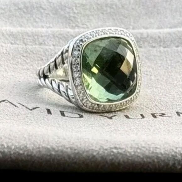DAVID YURMAN ALBION 14MM PRASIOLITE RING - Picture 3 of 8